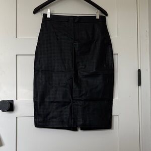 Banana Republic Black Textured Pencil Skirt